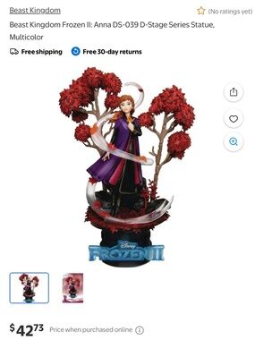 Unopened Disney Frozen II Anna D-Stage Statue - Purple & Red